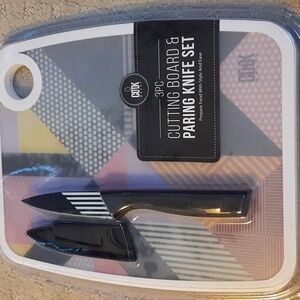 3-Piece Cutting Board and Paring Knife Set